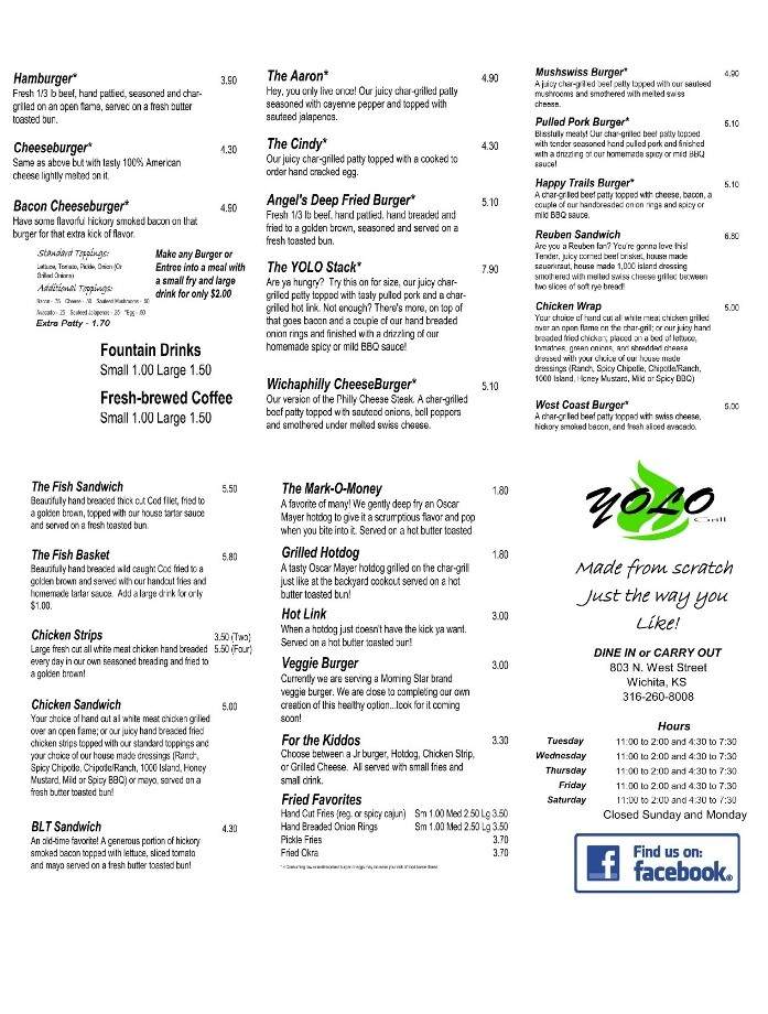 YOLO Sandwich & Ice Cream - Los Angeles, CA menu_pic