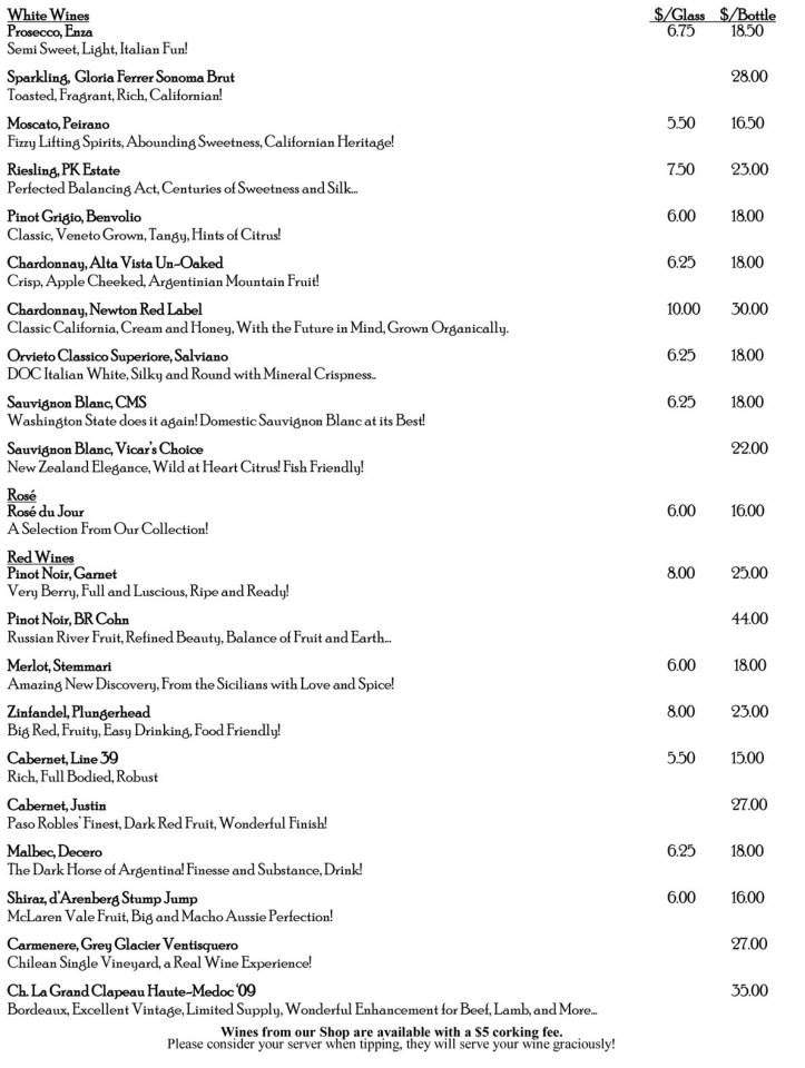 Olde Hickory Station - Hickory, NC menu_pic
