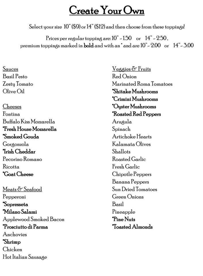 Olde Hickory Station - Hickory, NC menu_pic