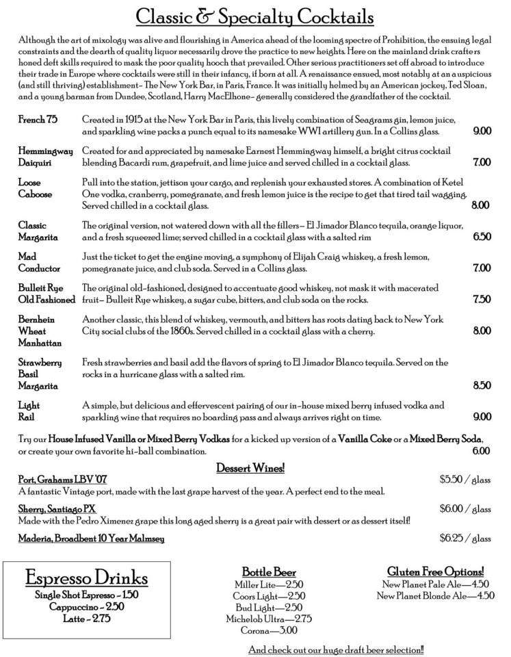 Olde Hickory Station - Hickory, NC menu_pic