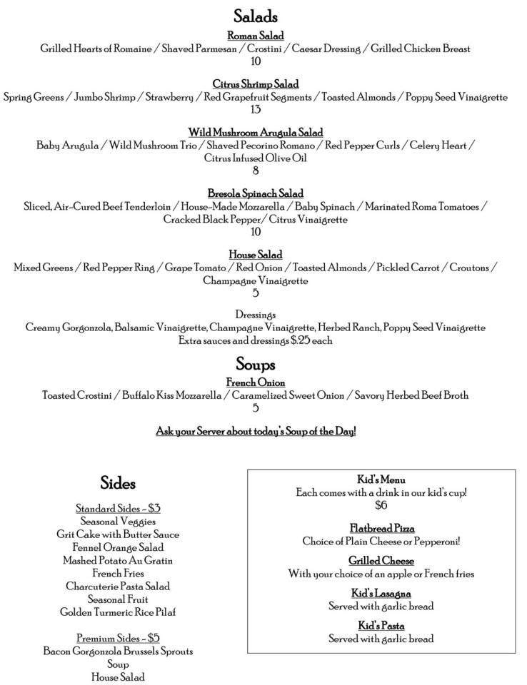 Olde Hickory Station - Hickory, NC menu_pic