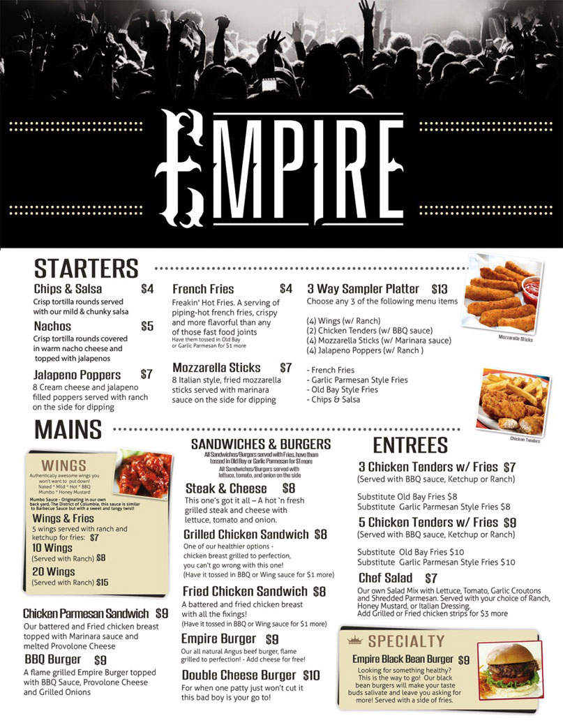 The Alchemy Room - Springfield, VA menu_pic