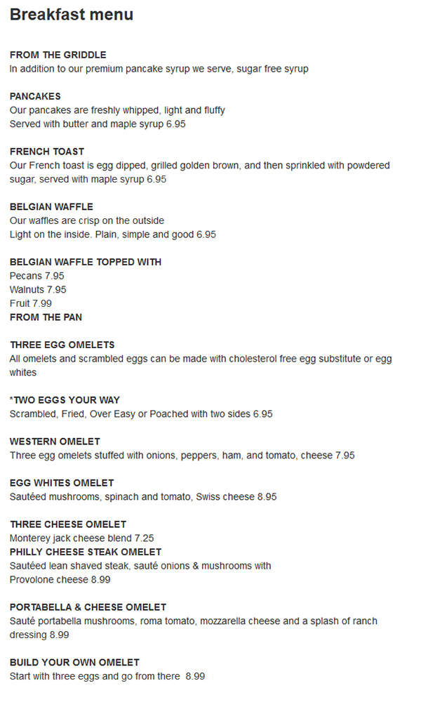 Randevu - Cashiers, NC menu_pic