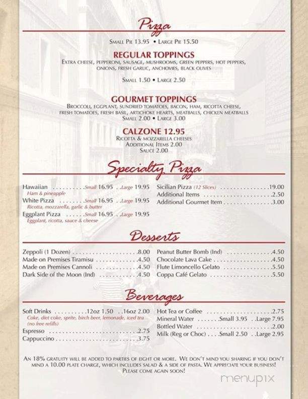 Calabria Ristorante - Beach Haven, NJ menu_pic