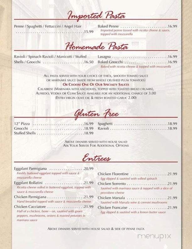 Calabria Ristorante - Beach Haven, NJ menu_pic