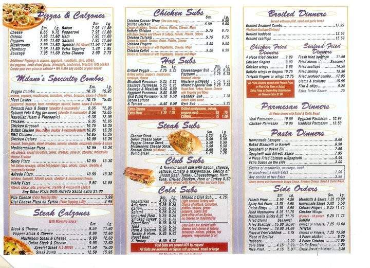 Milano's Pizza - Bowie, TX menu_pic