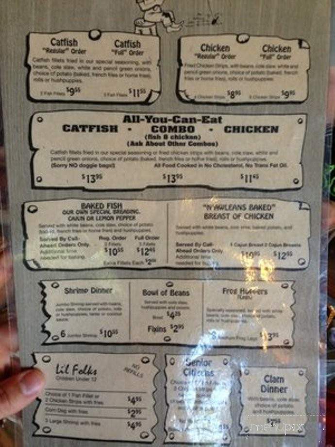 Menu Of Catfish Kitchen Restaurant In Benton Ky 42025