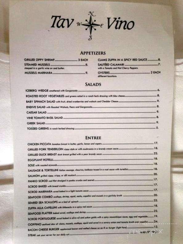 Tav-Vino Restaurant - Warren, RI menu_pic