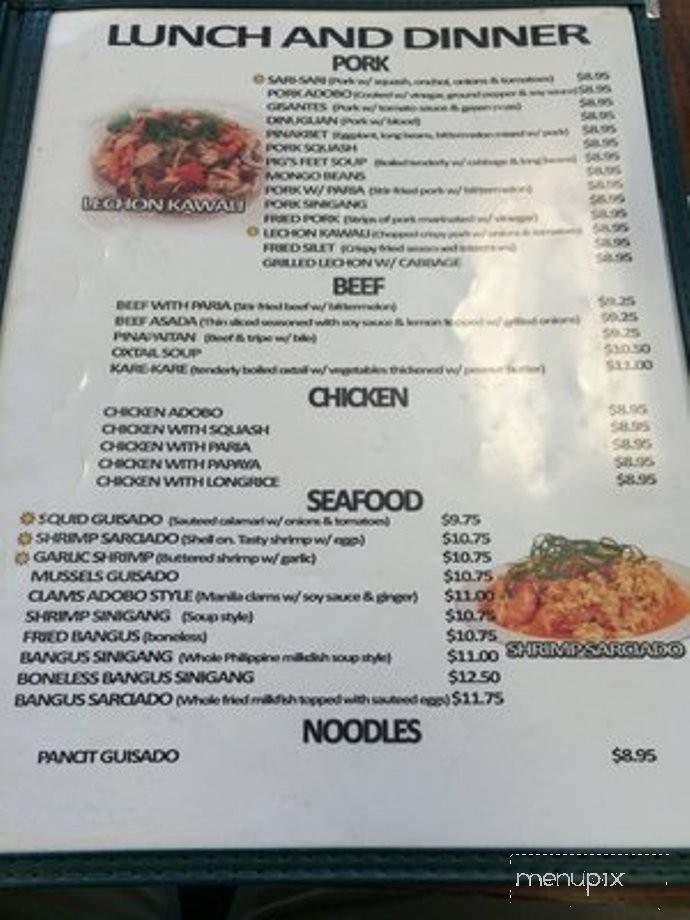 Julie'z Restaurant - Kapolei, HI menu_pic