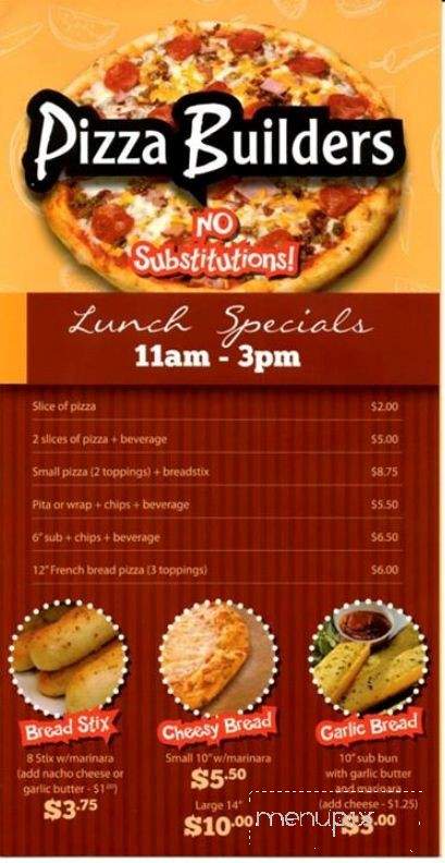 Pizza Builders - St Ignace, MI menu_pic