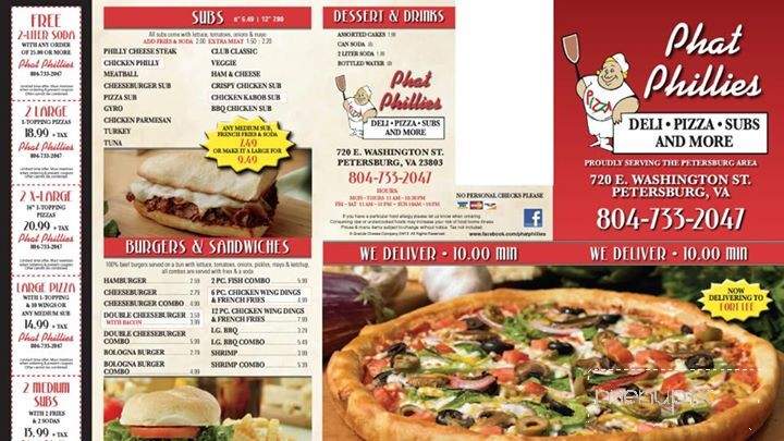 Phat Philly Subs - Petersburg, VA menu_pic