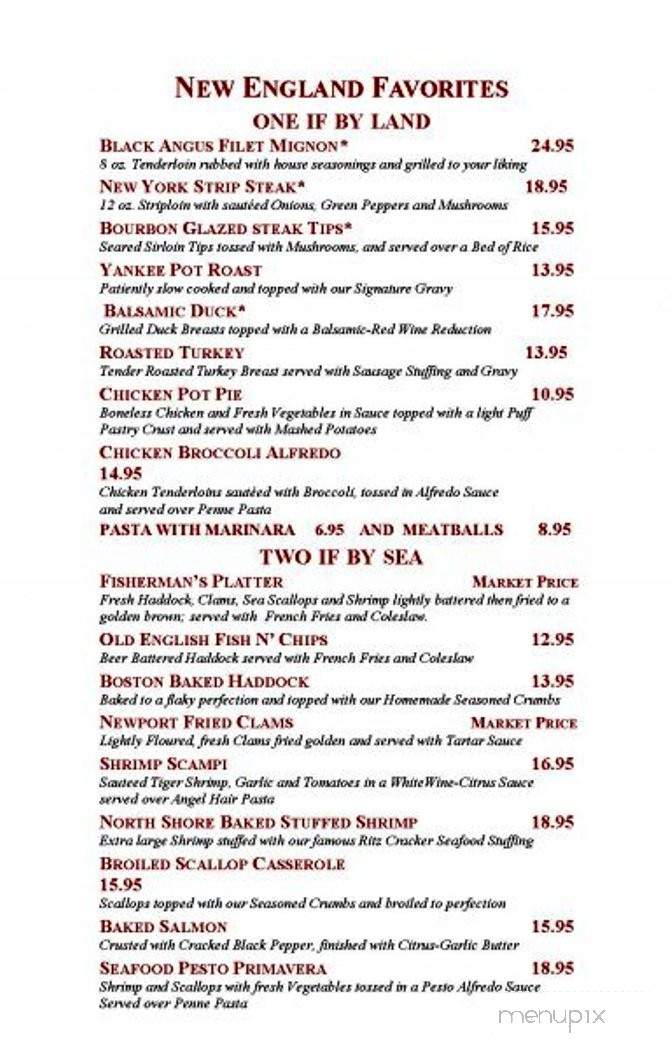 Oxhead Tavern - Sturbridge, MA menu_pic