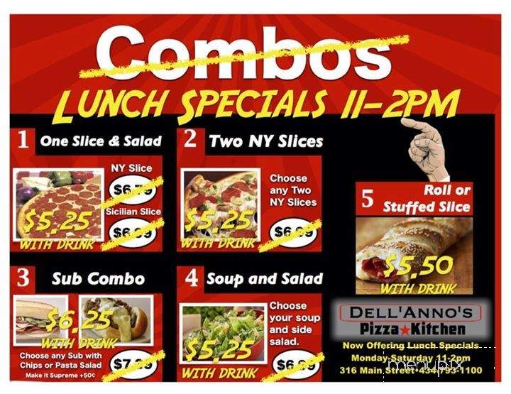 Dell' Anno's Pizzeria - Danville, VA menu_pic