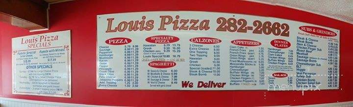 Menu of Loui&#39;s Pizza in Biddeford, ME 04005