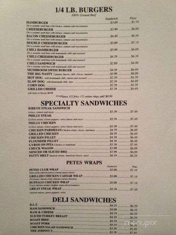Pete's Of Simpsonville - Simpsonville, SC menu_pic