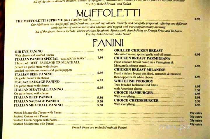 Altamore Ristorante - Rockford, IL menu_pic