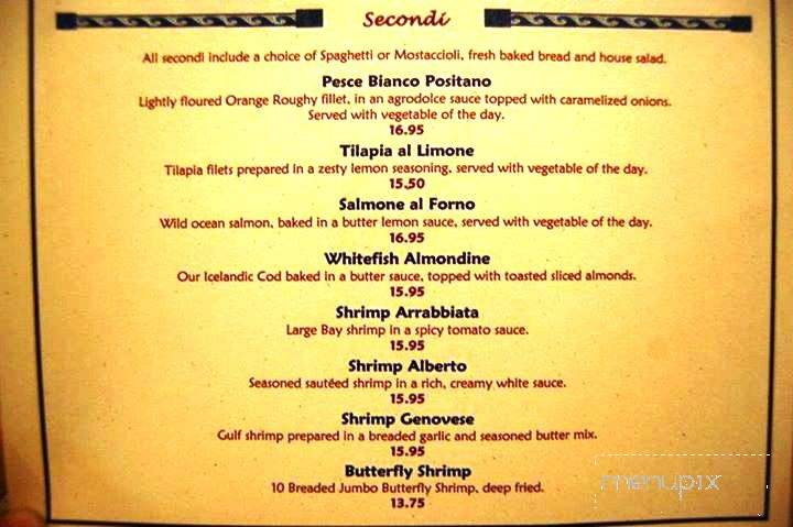 Altamore Ristorante - Rockford, IL menu_pic