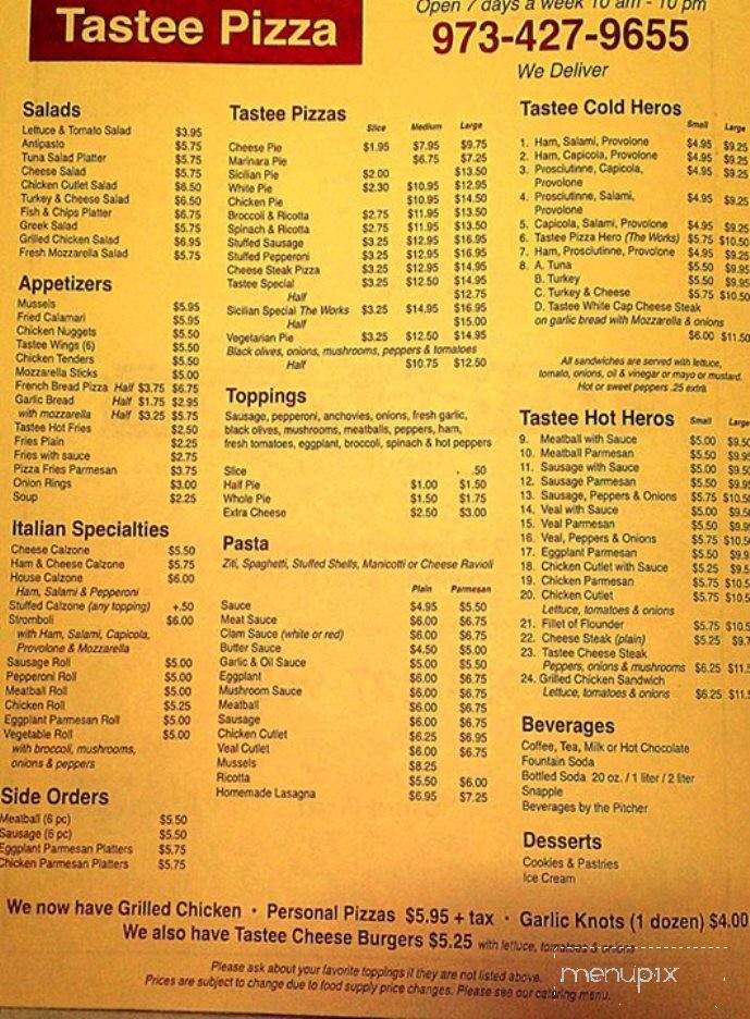 Tastee Pizza - Hawthorne, NJ menu_pic