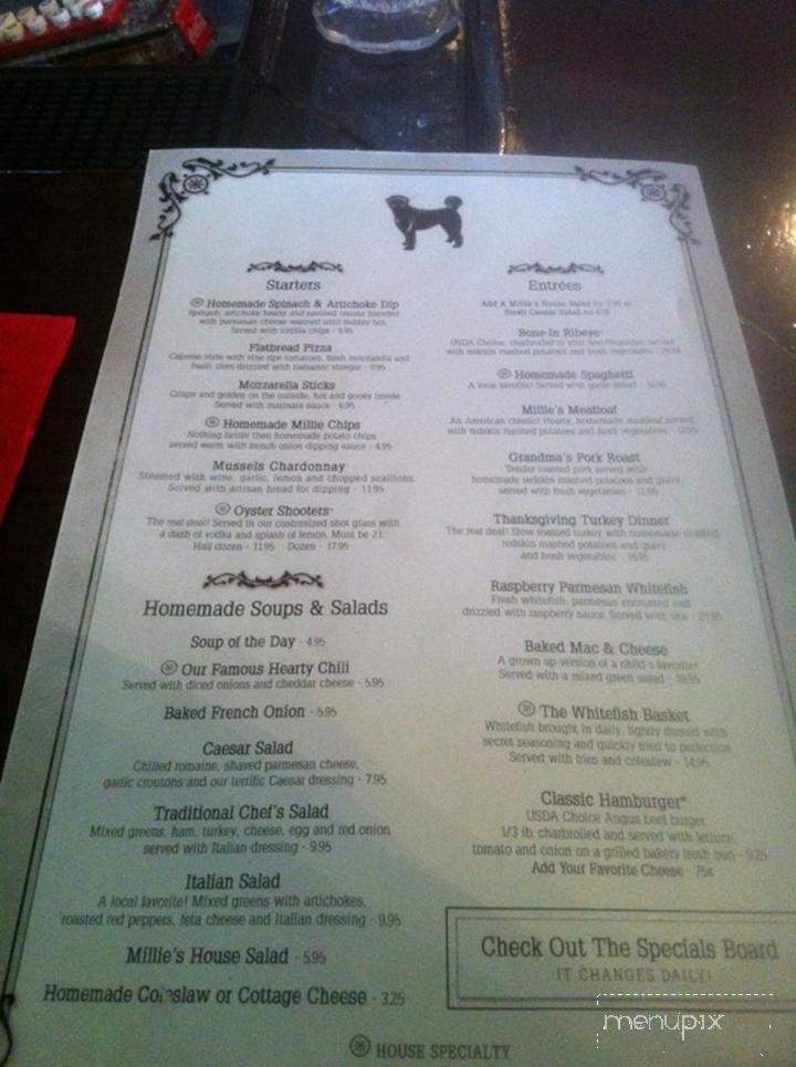 Millie's on Main - Mackinac Island, MI menu_pic