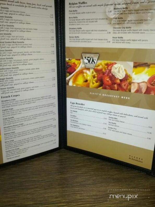 Fifty's Deli & Family Restaurant - Cambridge, ON menu_pic