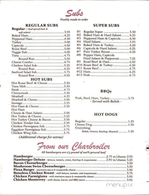 Red's Subs & Pizza - Hunlock Creek, PA menu_pic