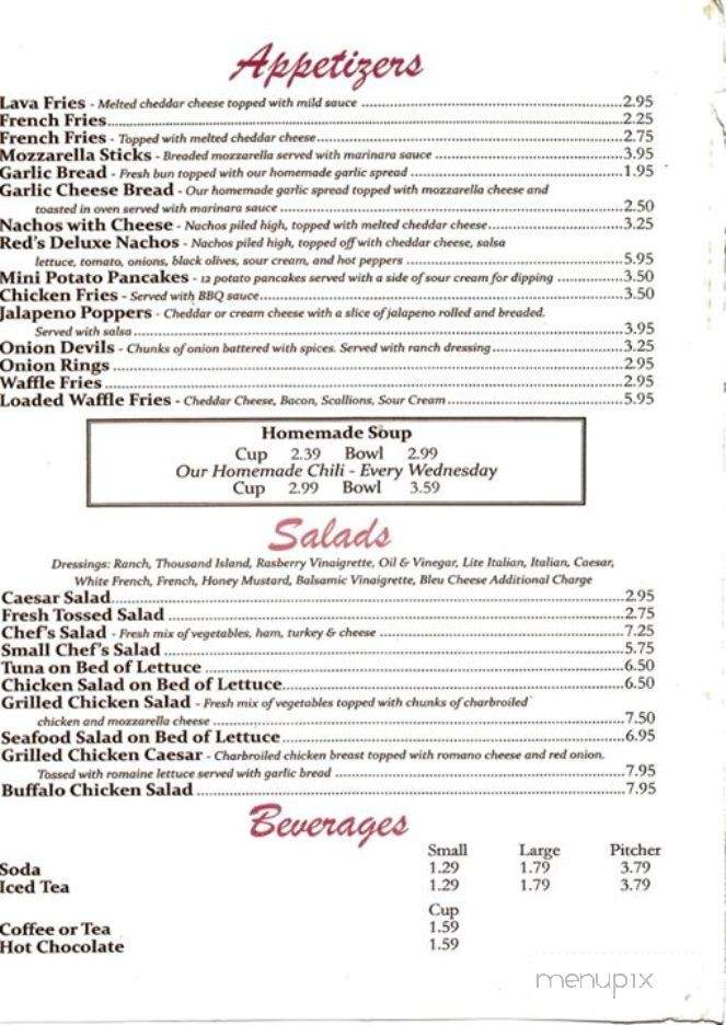 Red's Subs & Pizza - Hunlock Creek, PA menu_pic