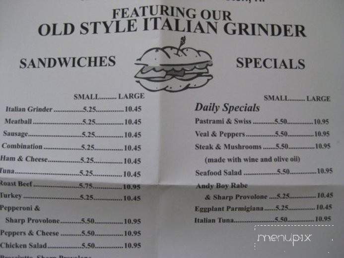Dee's Deli - Cranston, RI menu_pic