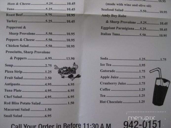 Dee's Deli - Cranston, RI menu_pic