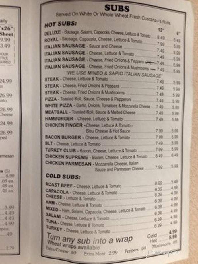 Town Line Pizzeria - Alden, NY menu_pic