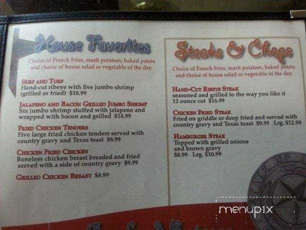 Filipp's Cafe - Danbury, TX menu_pic