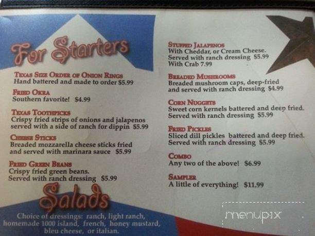 Filipp's Cafe - Danbury, TX menu_pic