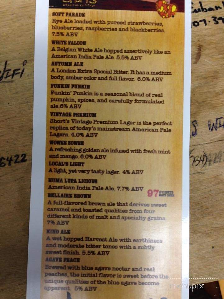 Dan's Downtown Tavern - Saline, MI menu_pic