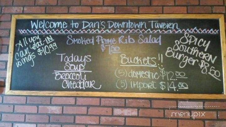Dan's Downtown Tavern - Saline, MI menu_pic