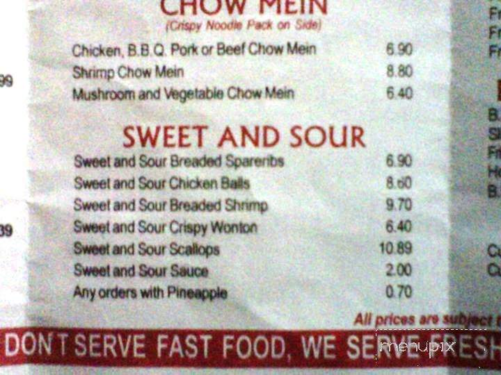 Orient Restaurant-Tavern - Sudbury, ON menu_pic