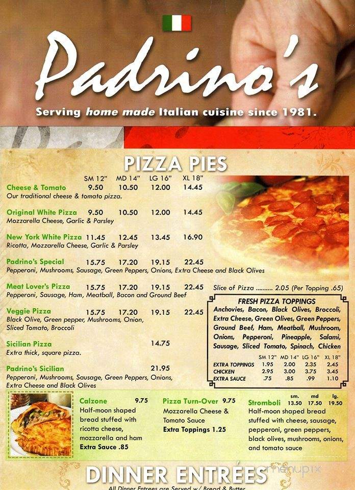 Padrino's Pizza - Dale City, VA menu_pic
