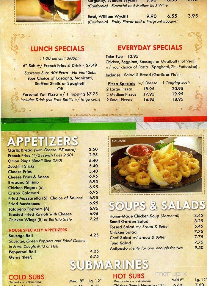 Padrino's Pizza - Dale City, VA menu_pic