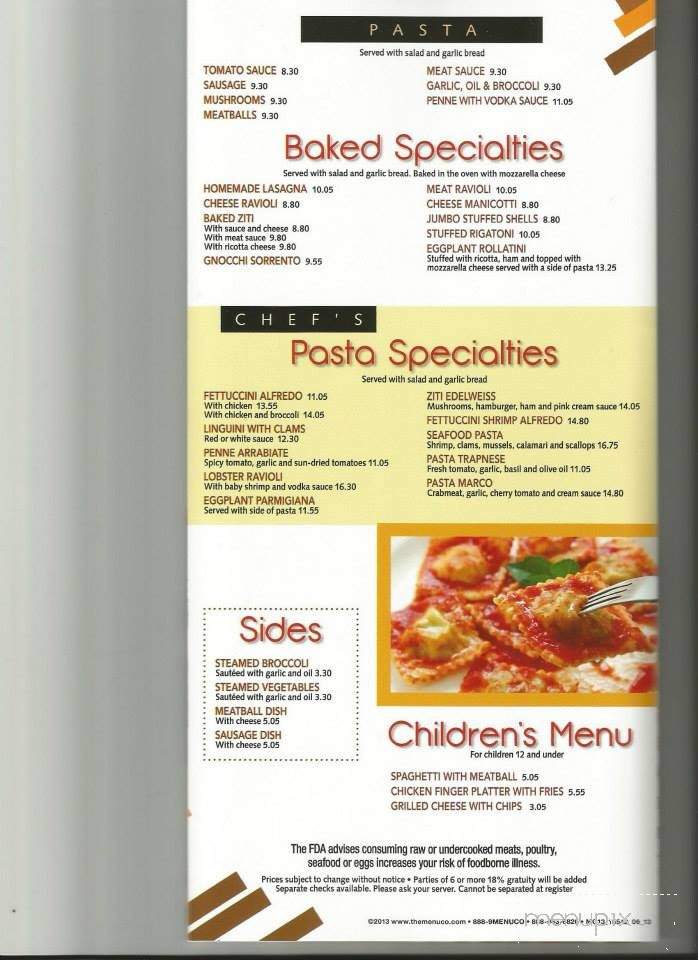 Basile's Italian Restaurant & Pizza - Tamaqua, PA menu_pic