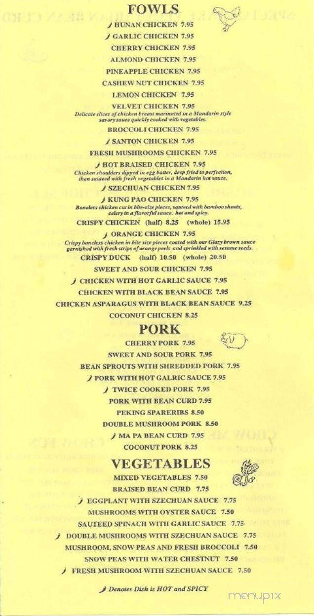 chef chen vacaville menu
