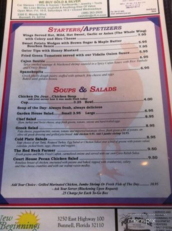 Chicken Pantry Restaurant - Bunnell, FL menu_pic