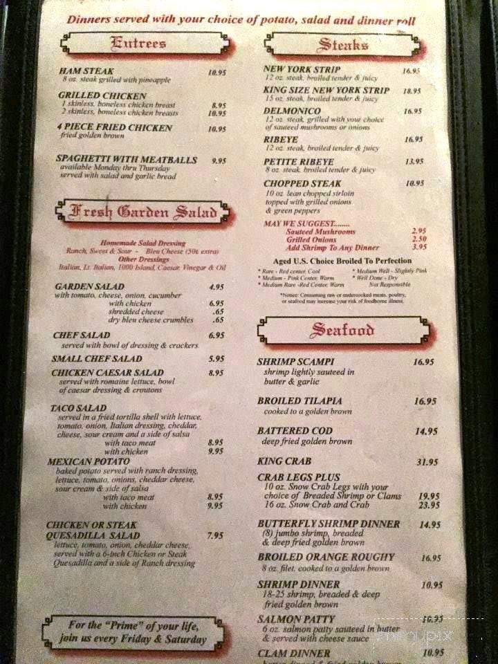 Olde Falls Inn - Zanesville, OH menu_pic
