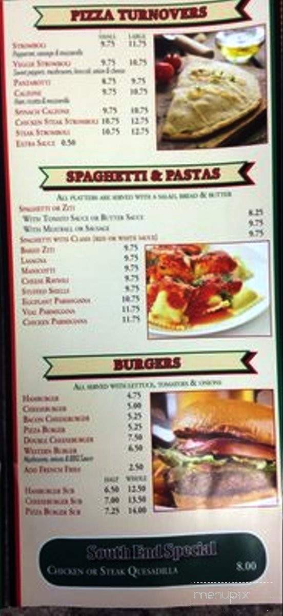 South End Pizza - Margate City, NJ menu_pic