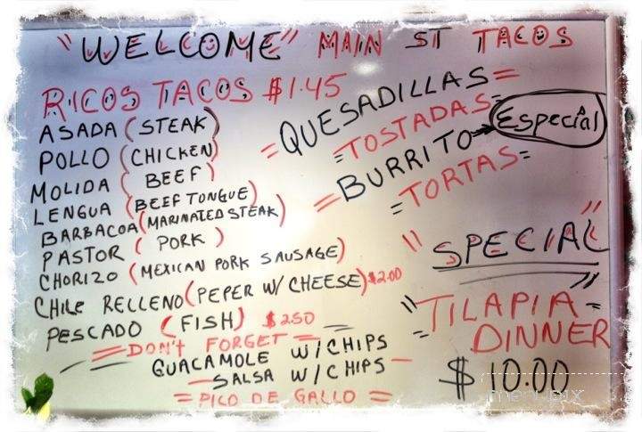 Main Street Tacos - Wauconda, IL menu_pic