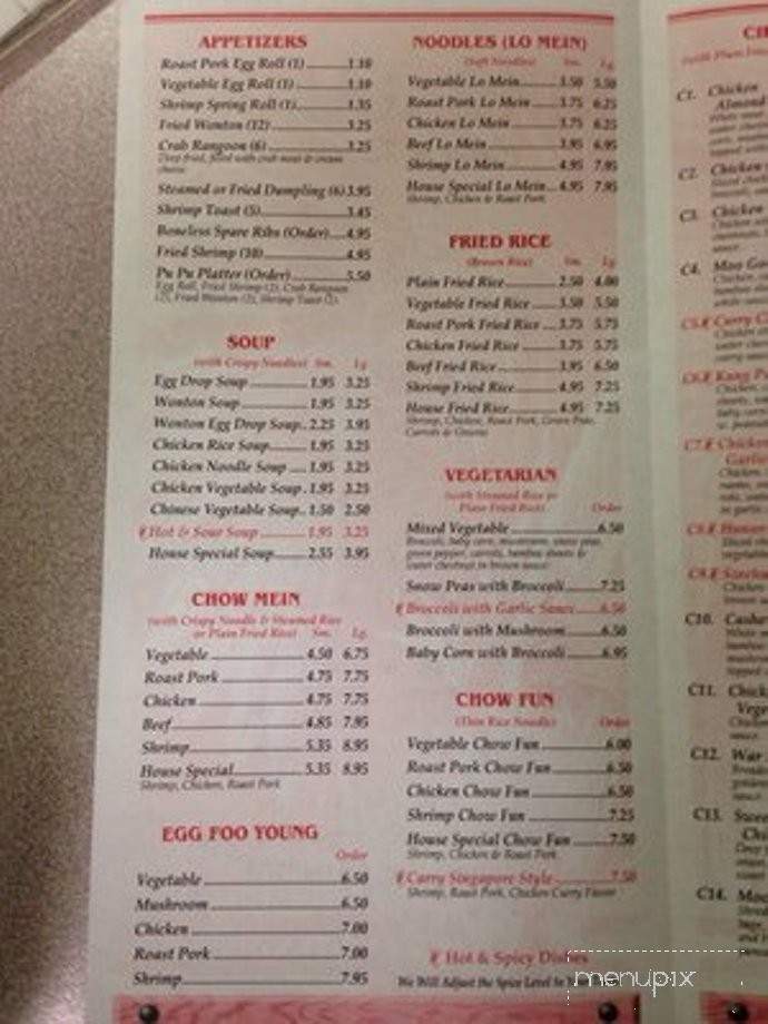 King Garden Chinese Restaurant - Zanesville, OH menu_pic