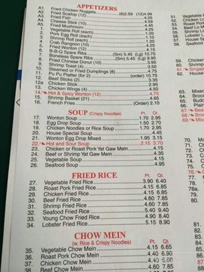 Chang Hua Chinese Restaurant - Pulaski, VA menu_pic