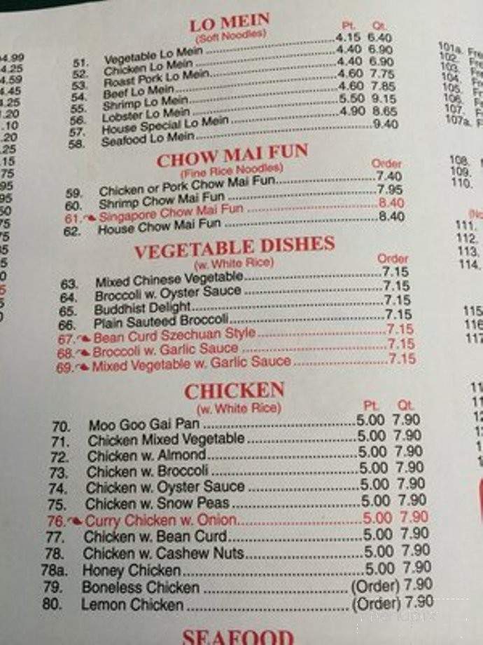 Chang Hua Chinese Restaurant - Pulaski, VA menu_pic