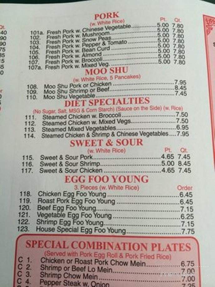 Chang Hua Chinese Restaurant - Pulaski, VA menu_pic