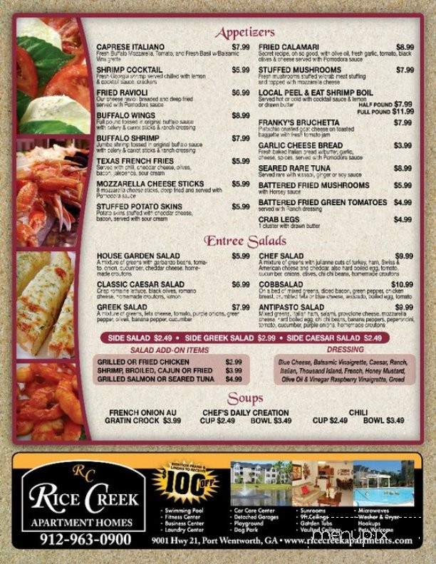 Frank & Linda's Diner - Rincon, GA menu_pic