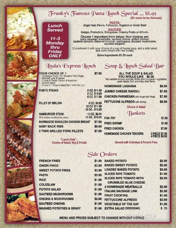 Frank & Linda's Diner - Rincon, GA menu_pic
