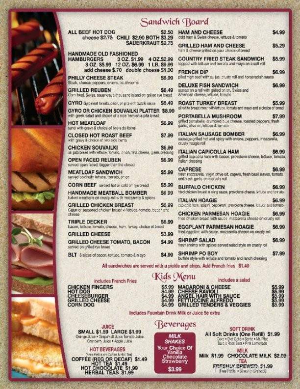 Frank & Linda's Diner - Rincon, GA menu_pic