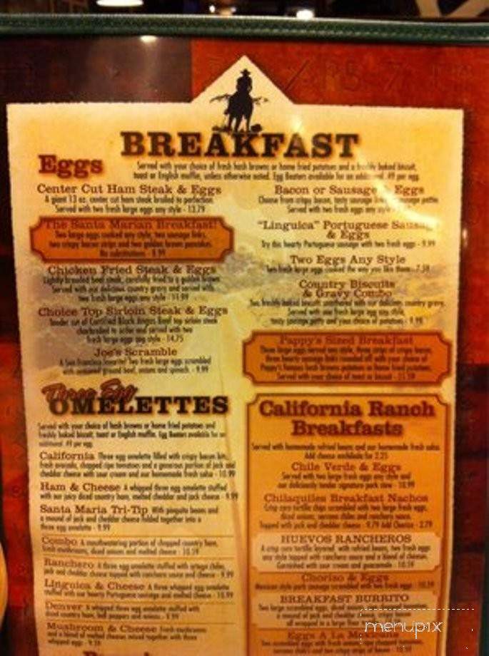 Pappy's Restaurant - Santa Maria, CA menu_pic